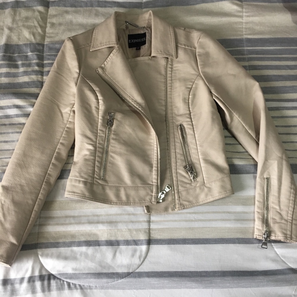EXPRESS Tan Faux Leather Jacket